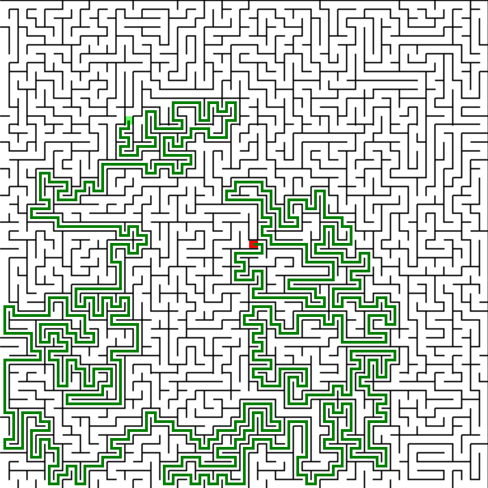 A screenshot of my maze solver